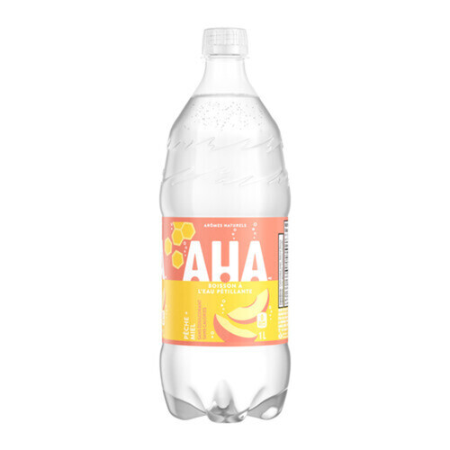 AHA Sparkling Water Peach + Honey 1 L (bottle)