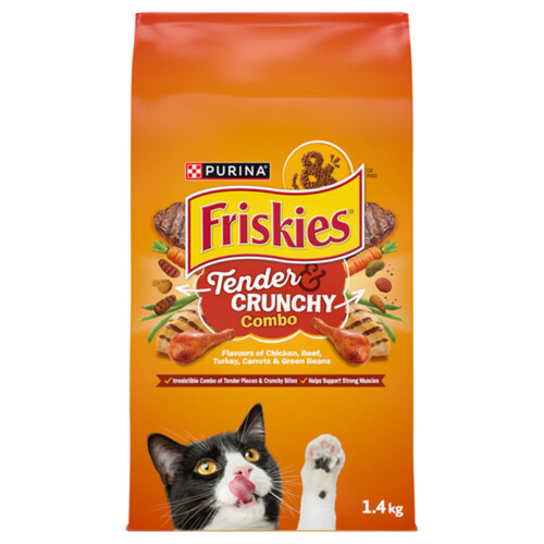 Friskies Grillers Dry Cat Food Meaty Tenders and Crunchy Bites 1.4 kg