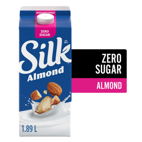 Silk Dairy-Free Zero Sugar Almond Beverage Original 1.89 L