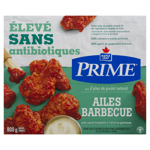 Maple Leaf Prime Frozen Chicken Wings Barbeque 800 g