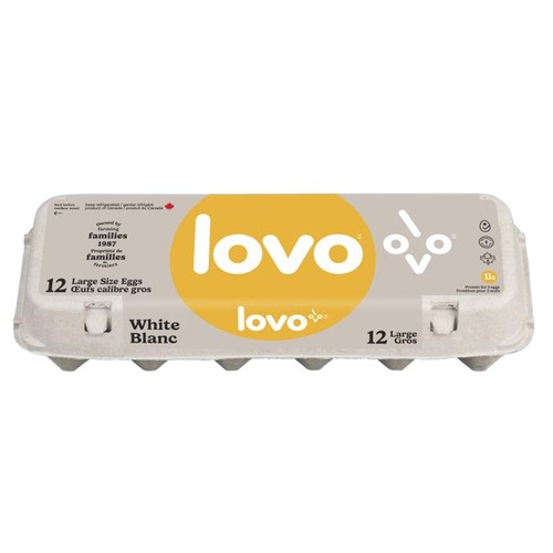 Lovo White Eggs Large 12 Count