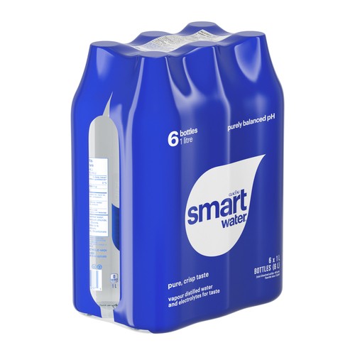 Glaceau Smartwater Water 6 x 1 L (bottle)