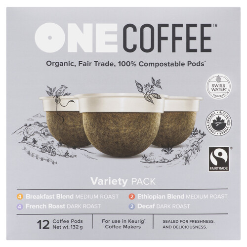 One Coffee Organic Coffee Pods Variety Pack 132 g