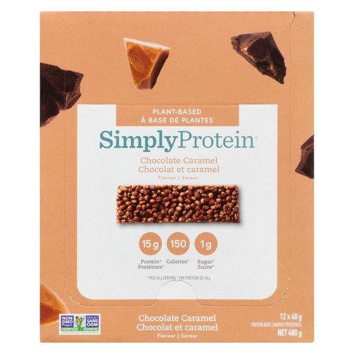 Simply Protein Plant-Based Protein Bar Chocolate Caramel 12 x 40 g