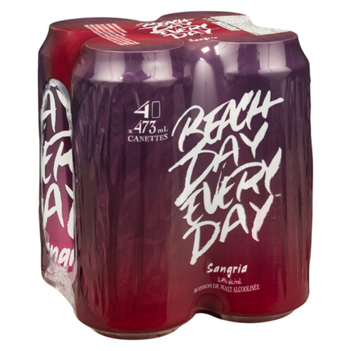 Beach Day Everyday Beer 5.4% Alcohol Sangria 4 x 473 ml (cans)