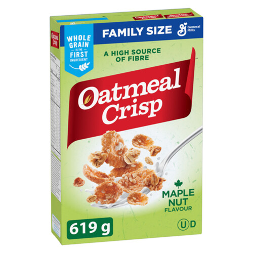 Oatmeal Crisp Cereal Maple Nut High Fibre Family Size 619 g