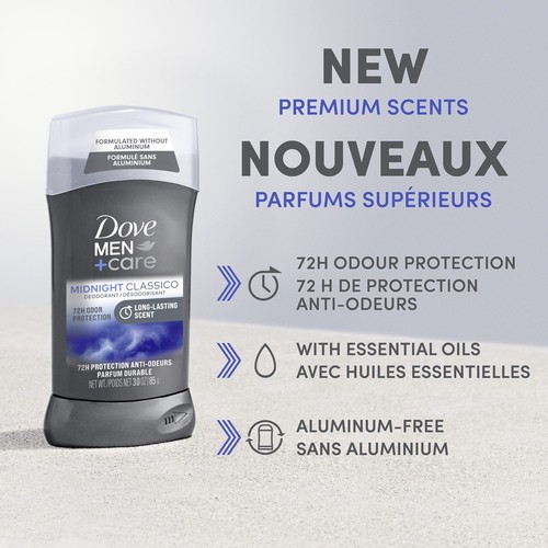 Dove Men+Care Deodorant Stick Midnight Classico Aluminum-Free 85 g