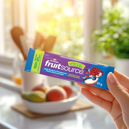 SunRype Fruitsource 100% Fruit Bar Apple Blueberry Pomegranate 37 g