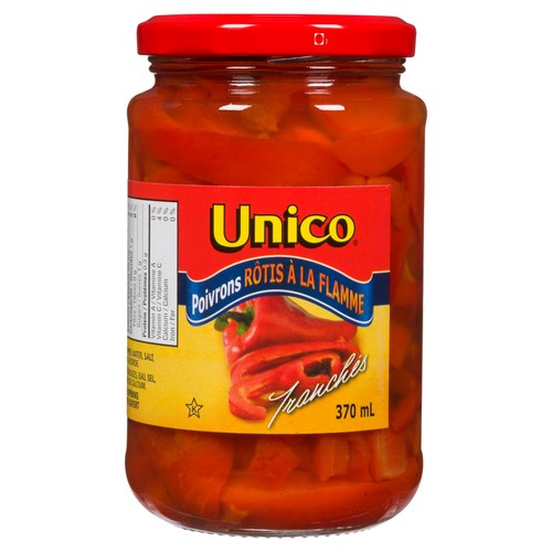 Unico Sliced Peppers Flame Roasted 370 ml
