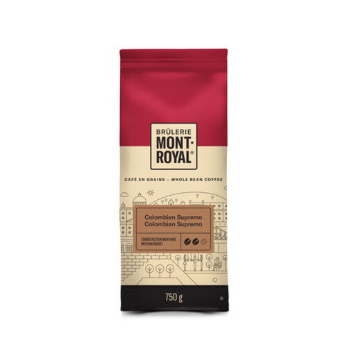Brulerie Mont-Royal Whole Bean Coffee Colombian Supremo 750 g