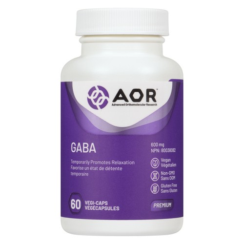 AOR GABA Supplement 600 mg Vegi-Caps 60 un