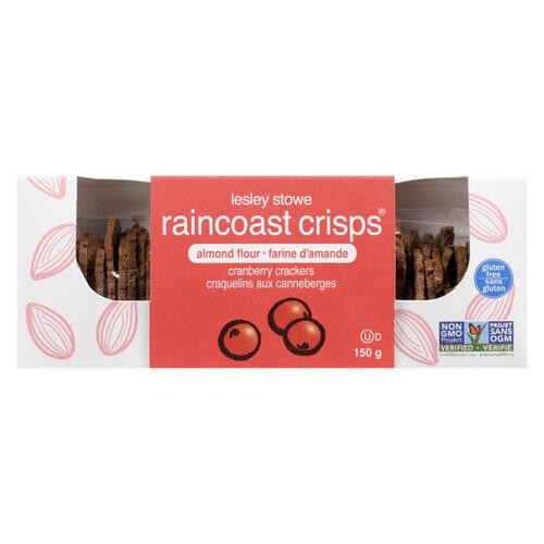 Lesley Stowe Gluten-Free Crackers Raincoast Crisps Cranberry 150 g
