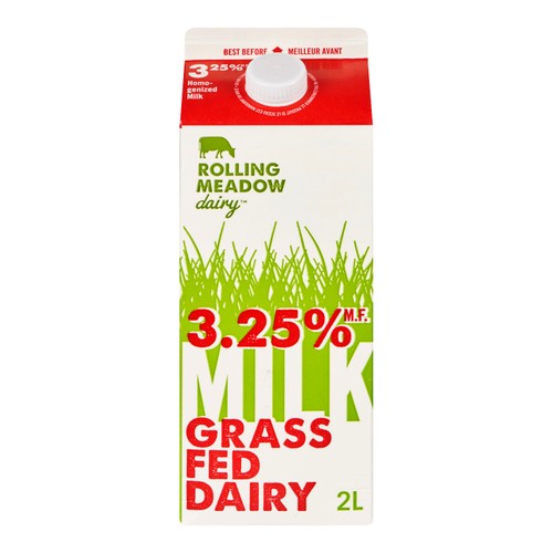 Rolling Meadow Dairy Grass Fed 3.25% Milk 2 L