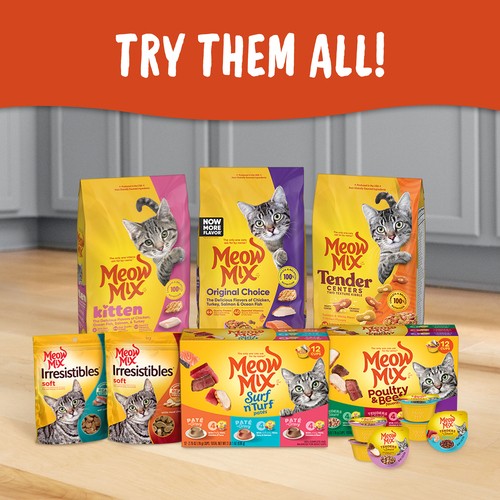 Meow Mix Wet Cat Food Tenders In Sauce Surf N' Turf Favourites Variety Pack 936 g