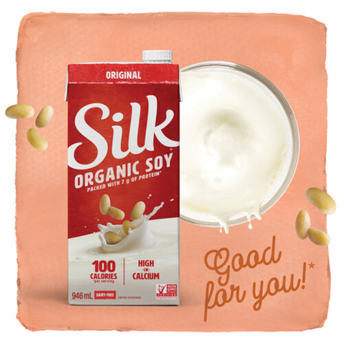 Silk Organic Dairy Free Soy Beverage Original 946 ml