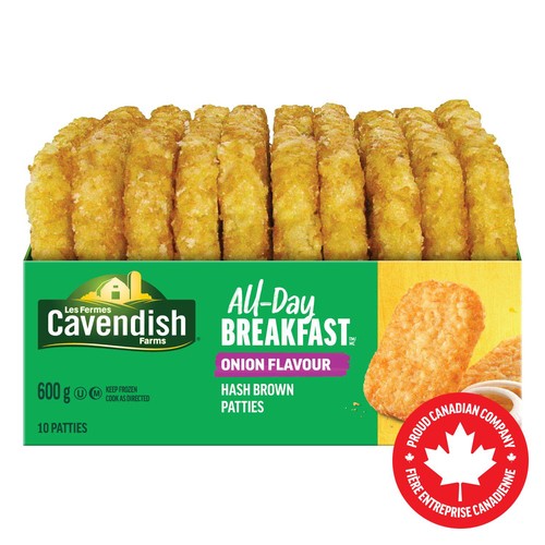 Cavendish Farms All-Day Breakfast Frozen Hash Brown Patties Onion 600 g