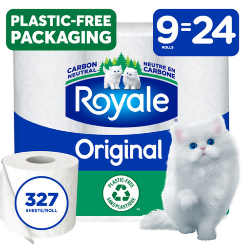 Royale Original Toilet Paper 2-Ply 9 Rolls x 327 Sheets