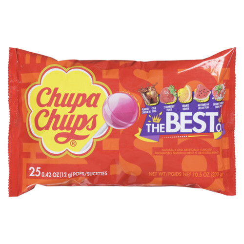 Chupa Chups Candy Pops Assorted Flavours 25 Count - Voilà