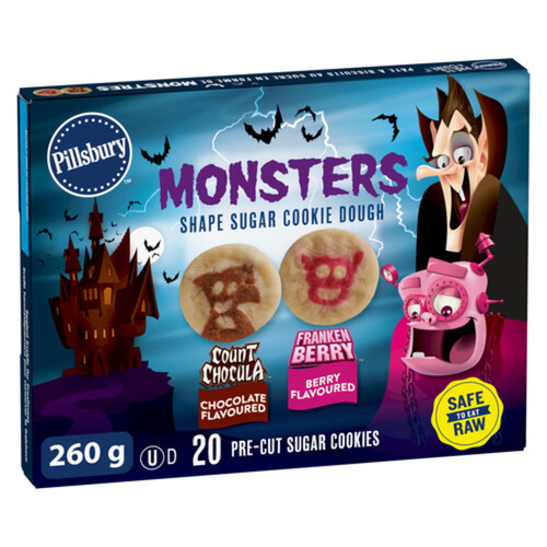 Pillsbury Ready to Bake Cookie Dough Monsters Shape Sugar 260 g