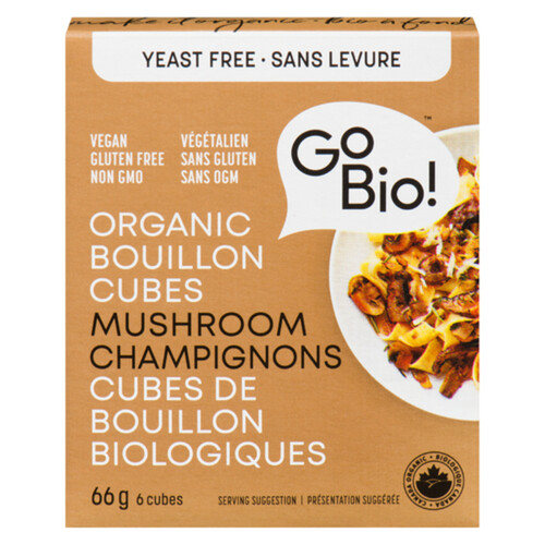 GoBio Organic Gluten-Free Bouillon Cubes Mushroom 66 g