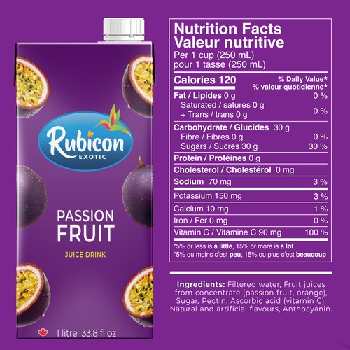 Rubicon Exotic Juice Passionfruit 1 L