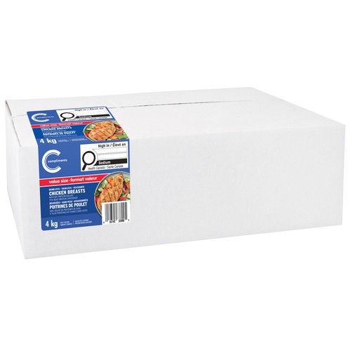 Compliments Frozen Chicken Breasts Seasoned Boneless Skinless 4 kg