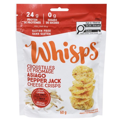 Whisps Cheese Crisps Asiago Pepper Jack 60 g