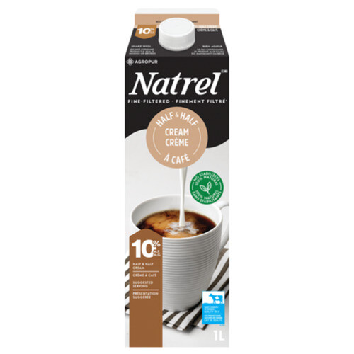Natrel 10% Coffee Cream Half & Half Filtered Fine 1 L
