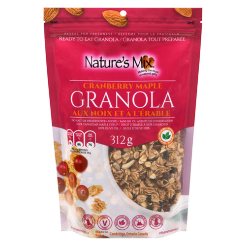 Nature's Mix Cranberry Maple Granola 312 g