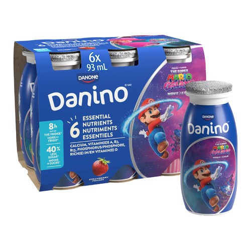 Danino Drinkable Yogurt Paw Patrol Strawberry 6 x 93 ml (bottles)