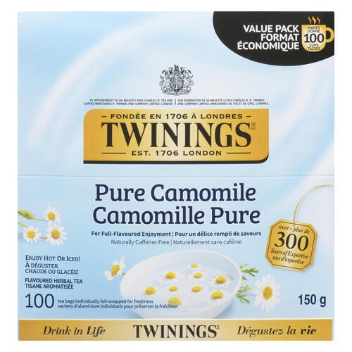 Twinings Pure Camomile Value Pack Herbal Tea 100 ea