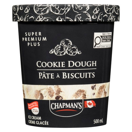 Chapman's Super Premium Plus Ice Cream Chocolate Chip Cookie Dough 500 ml