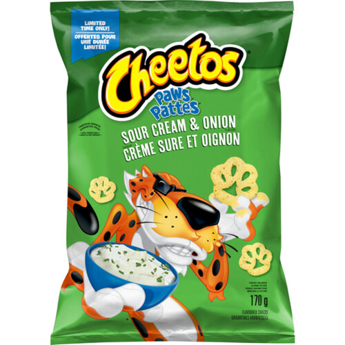 Cheetos Paws Snacks Sour Cream And Onion 170 g