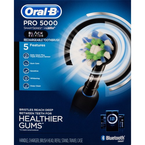 Oral-B Pro 5000 Toothbrush Rechargeable With Base Power Black 