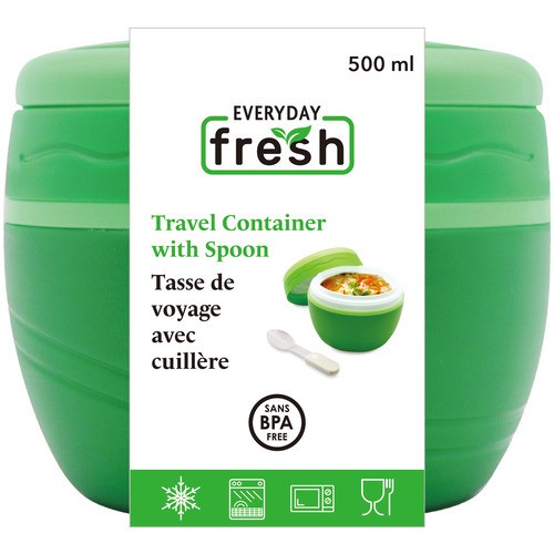 Everyday Fresh Microwaveable Travel Container With Spoon 1 EA
