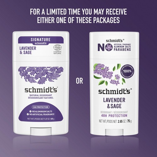 Schmidt's désodorisant lavender + sage 75 g