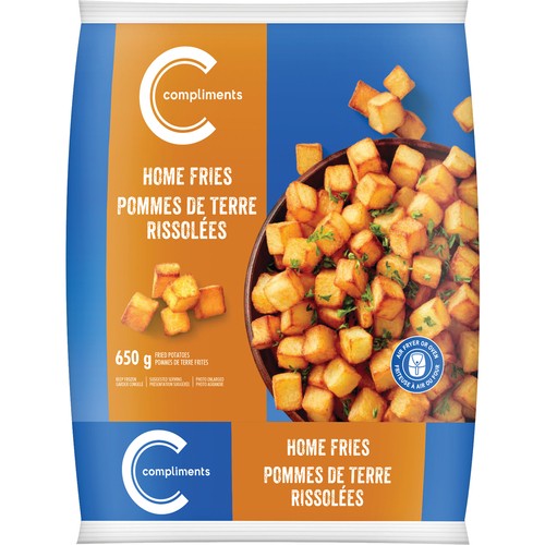 Compliments Frozen Potato Fried Dice Home Fries 650 g