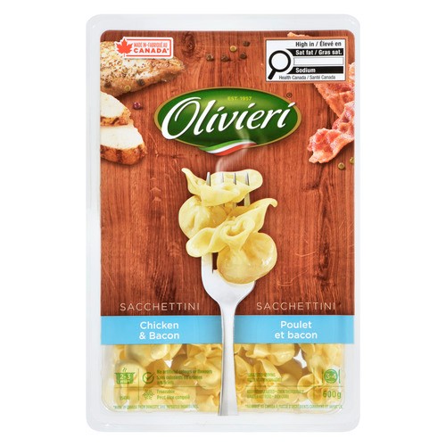 Olivieri Pasta Sacchettini Chicken & Bacon 600 g