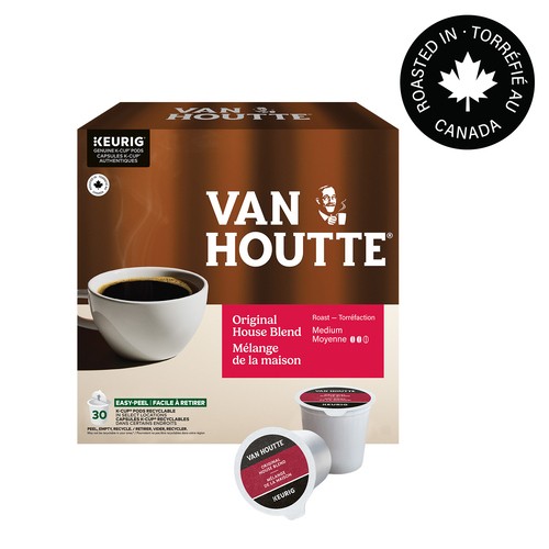 Van Houtte Coffee Pods Original House Blend Medium Roast 30 K-Cups 285 g
