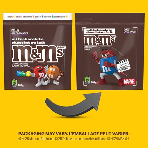 M&M'S Milk Chocolate Candies Party Size Share Bag 800 g