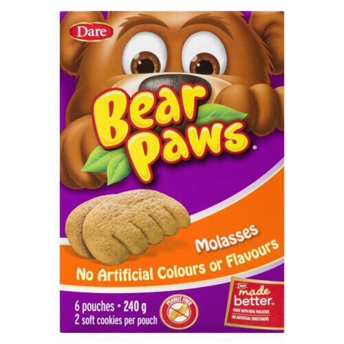 Dare Bear Paws Peanut-Free Cookies Molasses 240 g