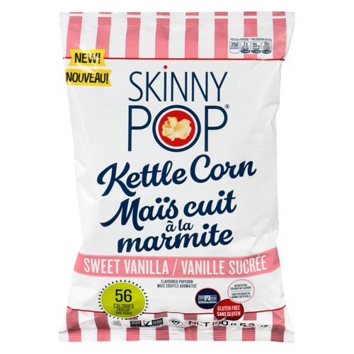 Skinny Pop Gluten-Free Popcorn Kettle Corn Sweet Vanilla 150 g