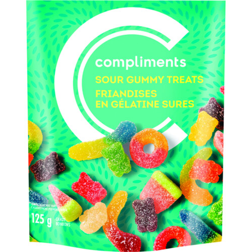 Compliments Candy Sour Gummy Treats 125 g