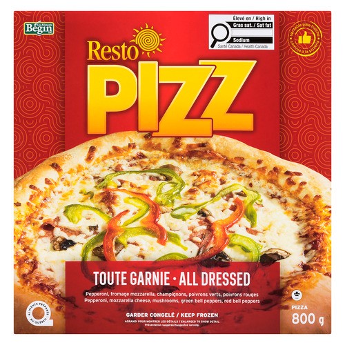 Resto Pizz Frozen All Dressed Pizza 12 Inch 800 g