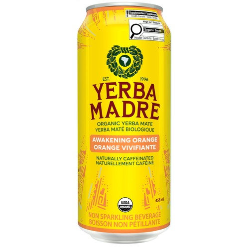 Guayaki Yerba Mate Organic Non Sparkling Beverage Awakening Orange 458 ml (can)