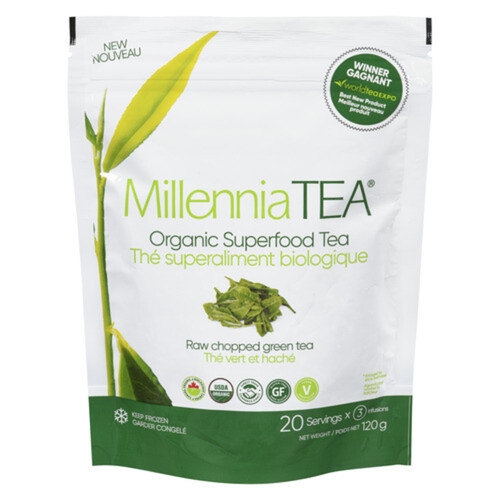 Millennia Organic Frozen Superfood Tea Chopped Leaf 120 g