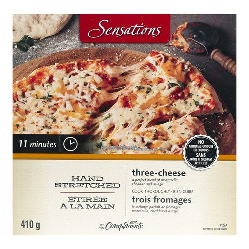 Sensations Hand Stretched Three Cheese Frozen Pizza 410 g