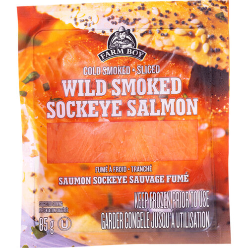 Farm Boy Wild Frozen Sockeye Smoked Salmon 85 g