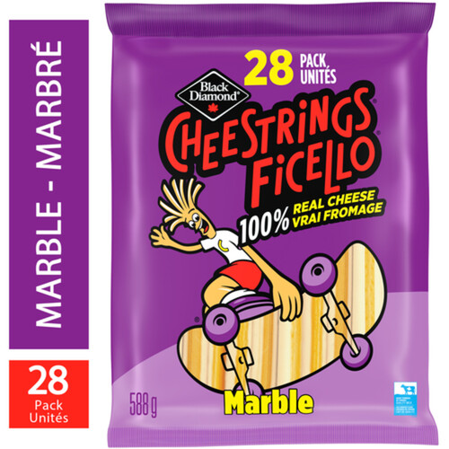 Black Diamond Cheestrings Cheese Snack Marble 28 Pack 588 g