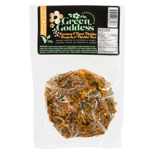 Green Goddess Fromagerie Cheese Rosemary & Sharp Cheddar 200 g